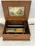 19th Century Polyphon Music Box With Metal Discs