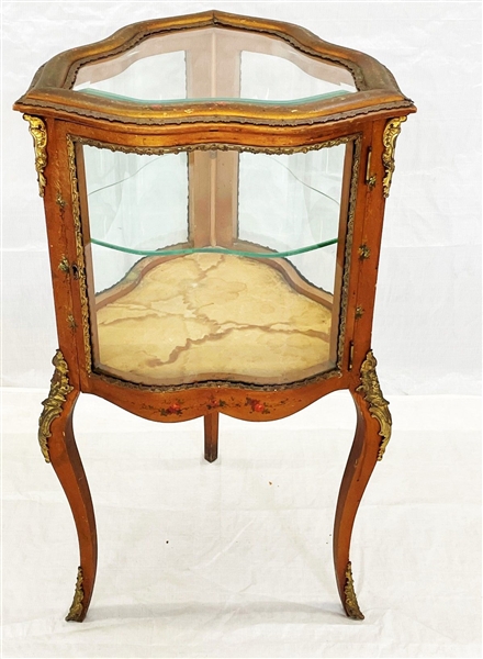 Unusual Shape Dore Bronze Mounted Vitrine