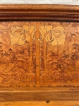 Art Nouveau Full Bed Frame Signed J. Baster Lyon