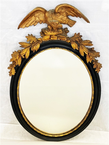 Federal Oval Mirror Eagle Gilt Top