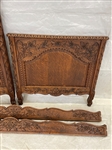 Federal Oak Twin Bed With Rails