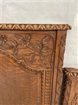 Federal Oak Twin Bed With Rails