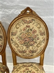 Pair of Upholstered Medallion Back Side Chairs