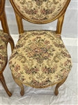 Pair of Upholstered Medallion Back Side Chairs