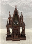 Gothic Style Cathedral Heavily Carved Mantle Clock. Movement Seth Thomas