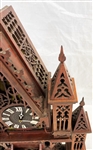 Gothic Style Cathedral Heavily Carved Mantle Clock. Movement Seth Thomas