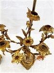 Pair of Dore' Bronze Candelabra Figural Lamps