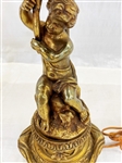 Pair of Dore' Bronze Candelabra Figural Lamps