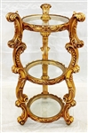Rococo Three Shelf Pedestal Stand