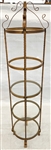 Brass Five Glass Shelf Pedestal Plant Stand