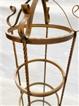 Brass Five Glass Shelf Pedestal Plant Stand