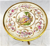 French Porcelain Hand Painted Round Tea Table