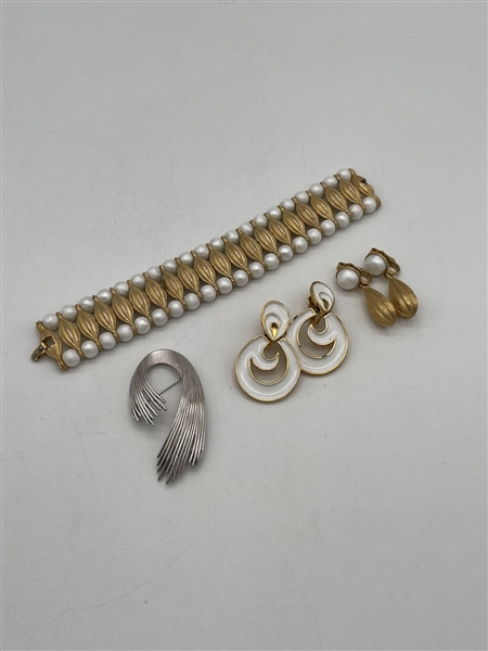Group of Crown Trifari Costume Jewelry