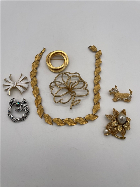 Group of Signed Costume Jewelry: Kramer, BSK, Torino