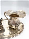 .800 Silver Creamer and Sugar on Tray