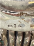 .800 Silver Creamer and Sugar on Tray