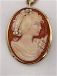 14k Gold Cameo on 10k Gold Chain