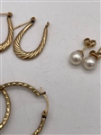 Group of 10k and 14k Earrings