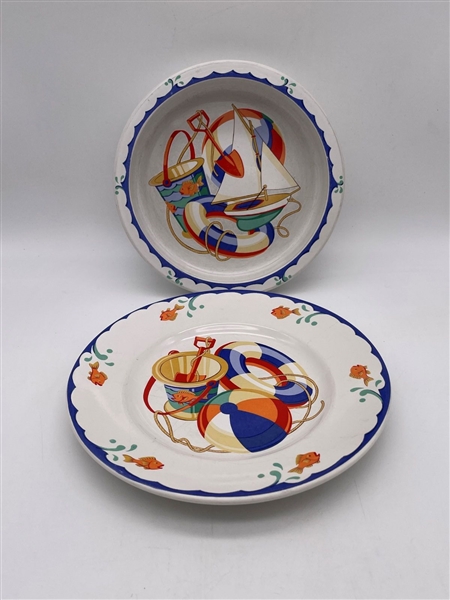 Tiffany and Company Tiffany Seashore Baby Plate and Bowl