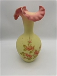 Fenton Burmese Hand Painted Signed L. McMullin