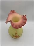 Fenton Burmese Hand Painted Signed L. McMullin
