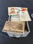 Group of 500-750 Early Border and Borderless Greetings, Foreign Postcards