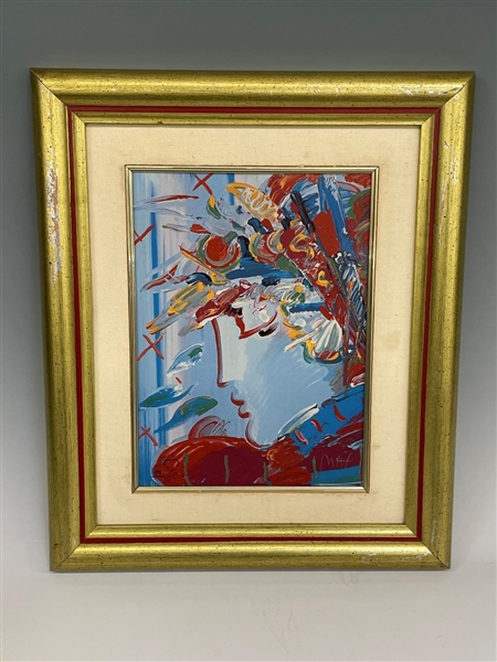 Peter Max Porcelain Plaque Franklin Mint "Blushing Beauty"