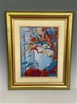 Peter Max Porcelain Plaque Franklin Mint "Blushing Beauty"