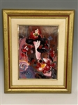 Peter Max Porcelain Plaque Franklin Mint "Brown Lady"
