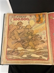 Oversize Scrapbook Filled With Cut Outs of Advertising Military WWI Magazines