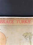 Oversize Scrapbook Filled With Cut Outs of Advertising Military WWI Magazines