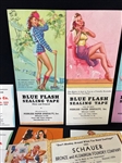 Group of Pin-Up Advertising Calendar Cards and Schedules