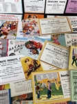 Group of Pin-Up Advertising Calendar Cards and Schedules