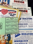 Group of Pin-Up Advertising Calendar Cards and Schedules