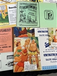 Group of Pin-Up Advertising Calendar Cards and Schedules