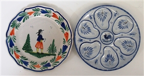 Quimper Faience France Pottery Plate Lot