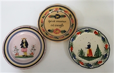 Quimper Faience France Pottery Plate Lot