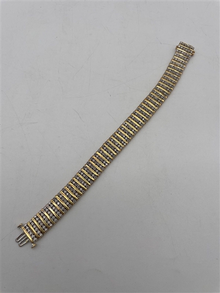 Gold Over Sterling Diamond Tennis Bracelet