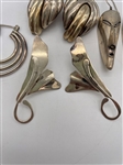 (7) Pairs of Sterling Silver Modernists Earrings