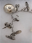 Sterling Silver Charm Bracelet 18 Charms