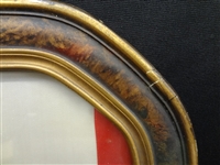 Hand Embroidered Oriental Silk set in Art Deco Frame