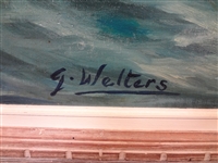 Guglielmo Welters (1913 - 2003) Oil on Canvas Seascape