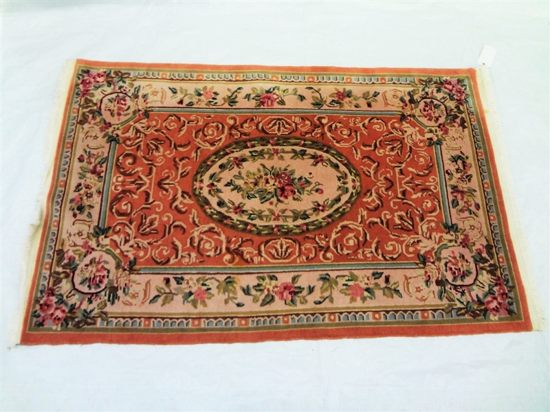 100% Hand Knotted Wool Pile Rug 46" x 72"
