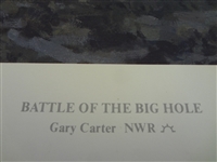 Gary Carter Signed Lithograph Battle of the Big Hole