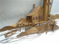 Curtis Jere Mid-Century 53" Lighthouse Brass Wall Art Sculpture