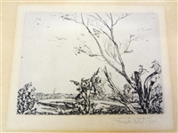 Frank Wilcox Small Etching 