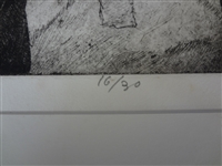 Olexander Kaniuka Ukranian-American (1910-2000) Etching