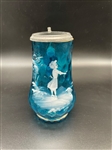 (2) Mary Gregory Glass Pieces: Vase and Stein
