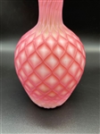 Style of Webb Cased Glass Quilted Vase