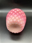 Style of Webb Cased Glass Quilted Vase
